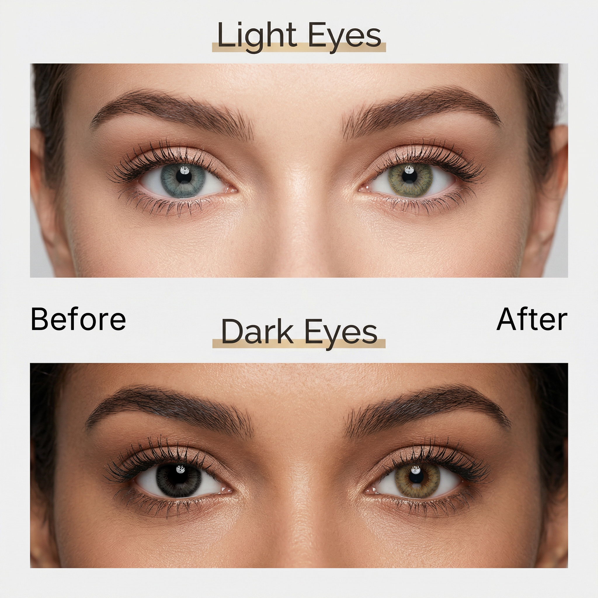 BONVIRO Cocoa Brown Colored Contact Lenses – Soft Warm Brown Contacts for a Natural Look | 6 Months Wear