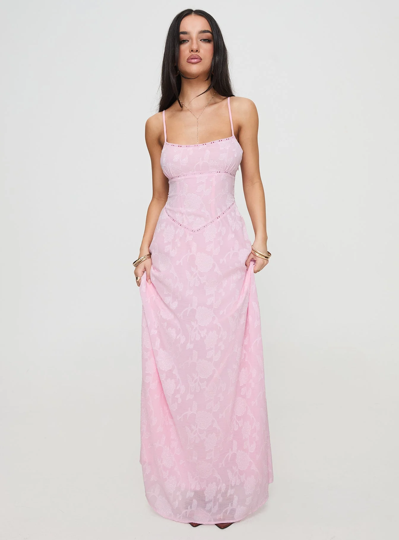 South Of France Maxi Dress Pink Petite