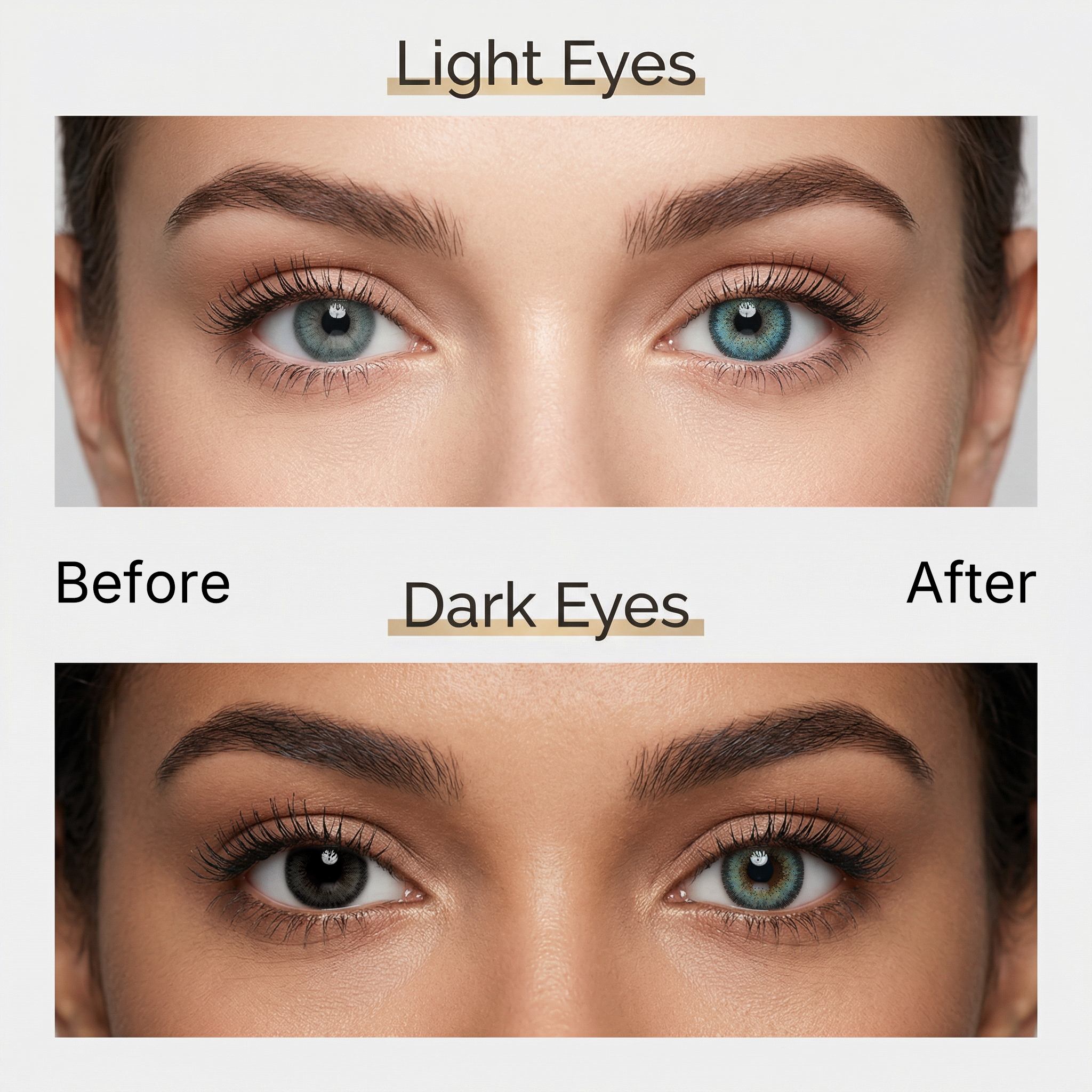 BONVIRO Ocean Breeze Colored Contacts – Vibrant Ice Blue Lenses for Dark Eyes | 6 Months Wear