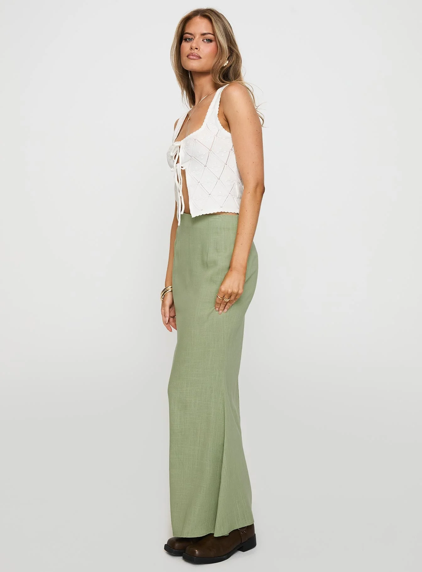 Giulia Knit Top White