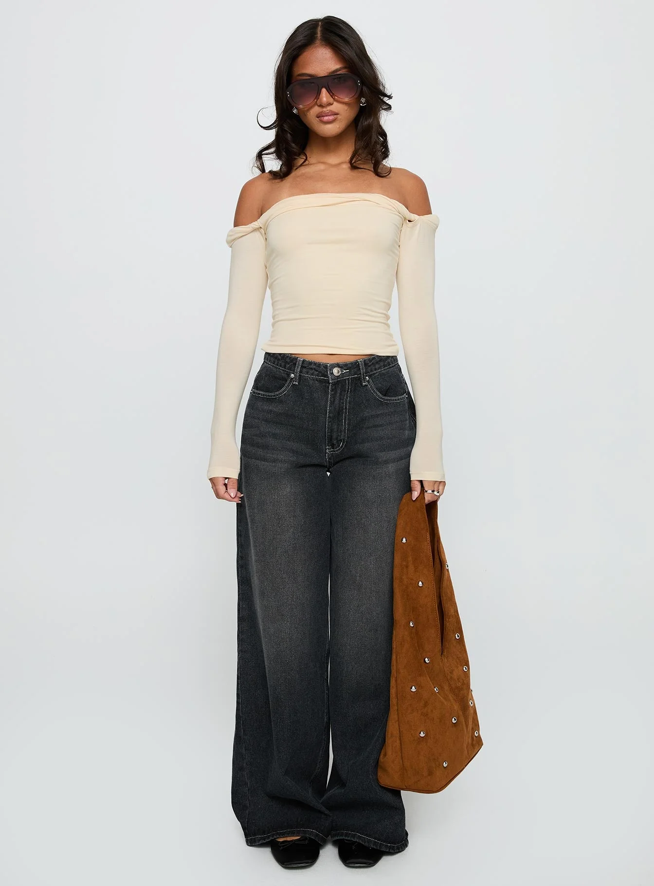 Dusky Long Sleeve Top Cream