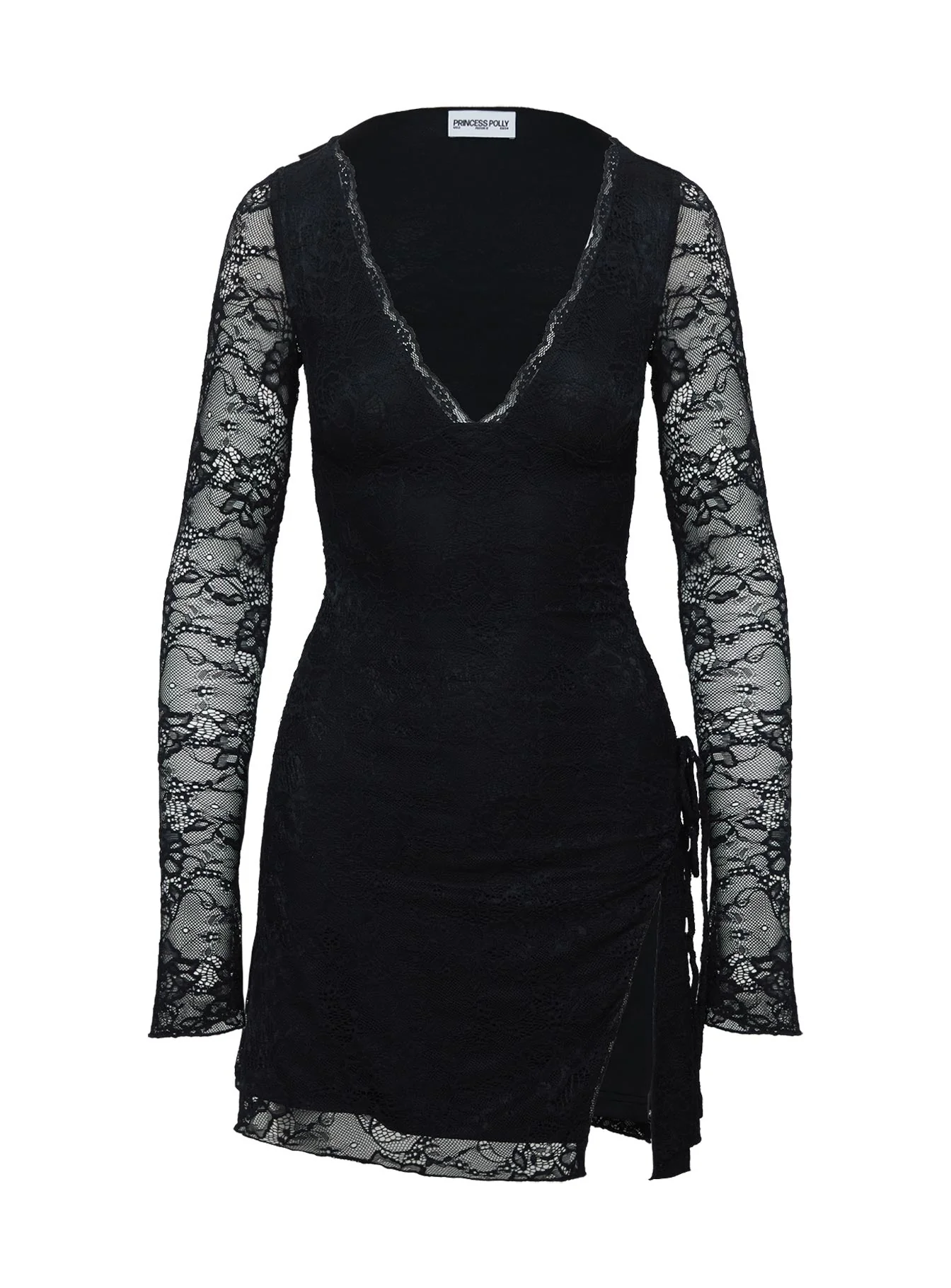 Airabella Lace Mini Dress Black