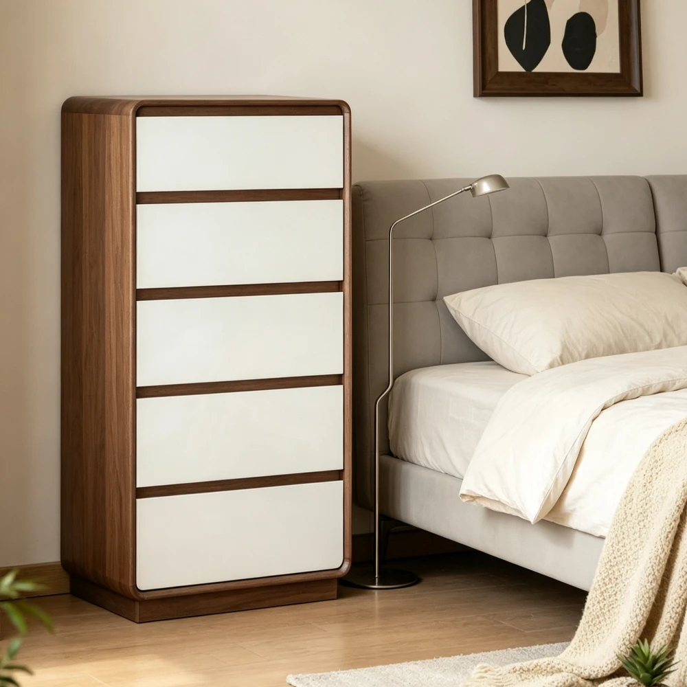Why Vertical Slim 5-Drawer Wooden Storage Chests Perfect for Narrow Home Spaces？