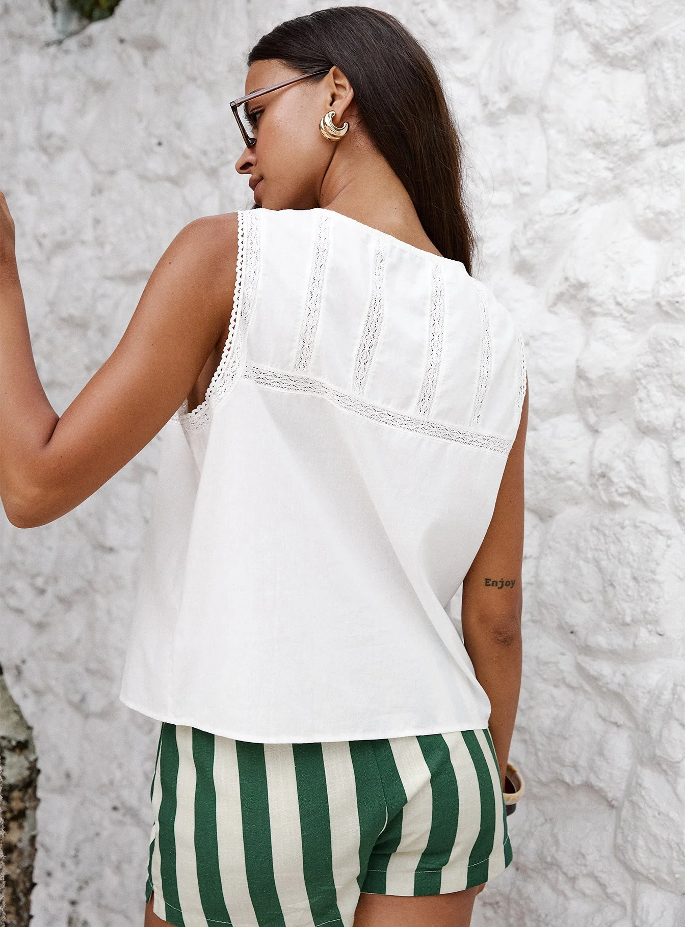 Angourie Blouse Top White