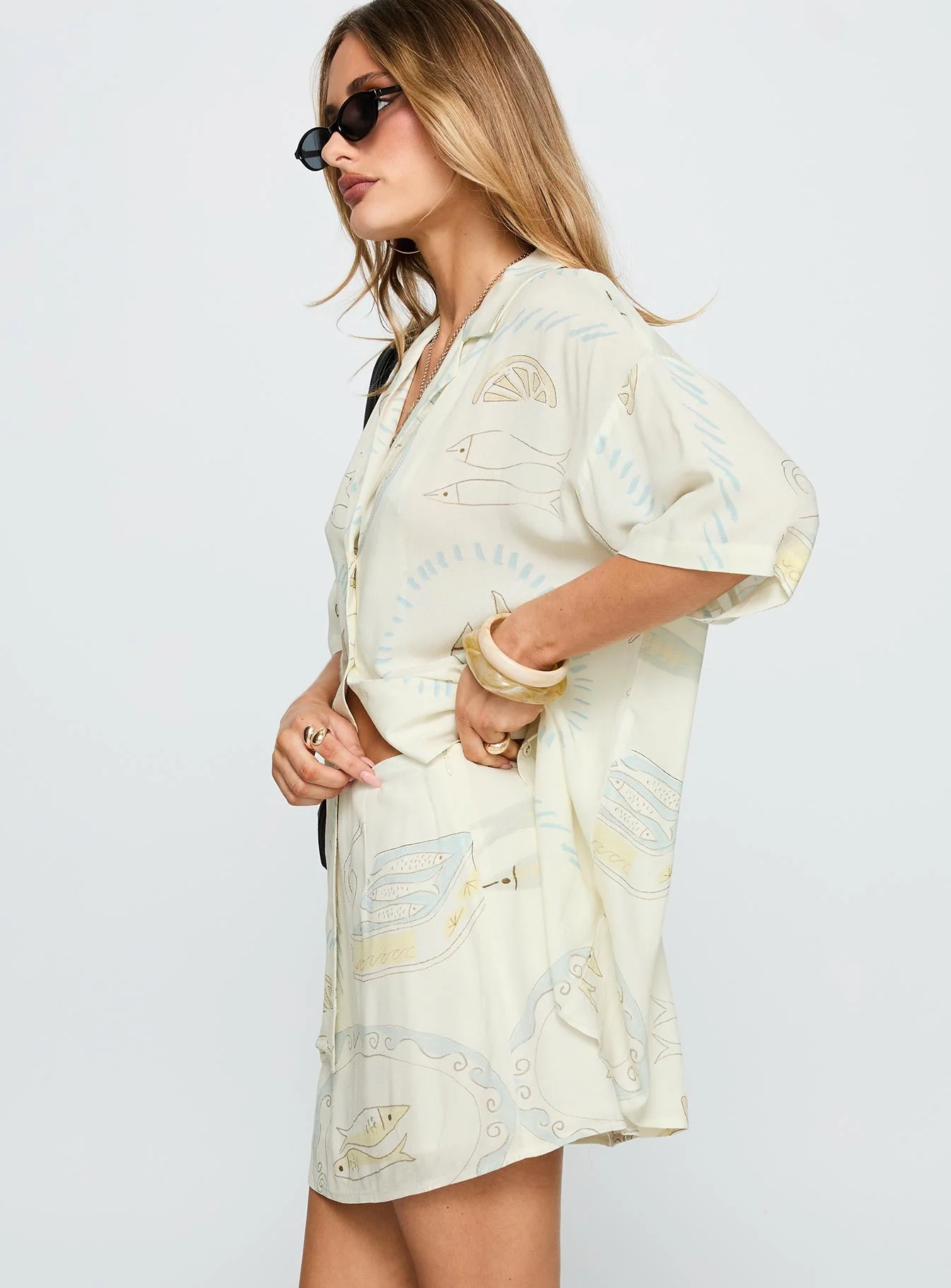 Caraliia Mini Skirt Cream