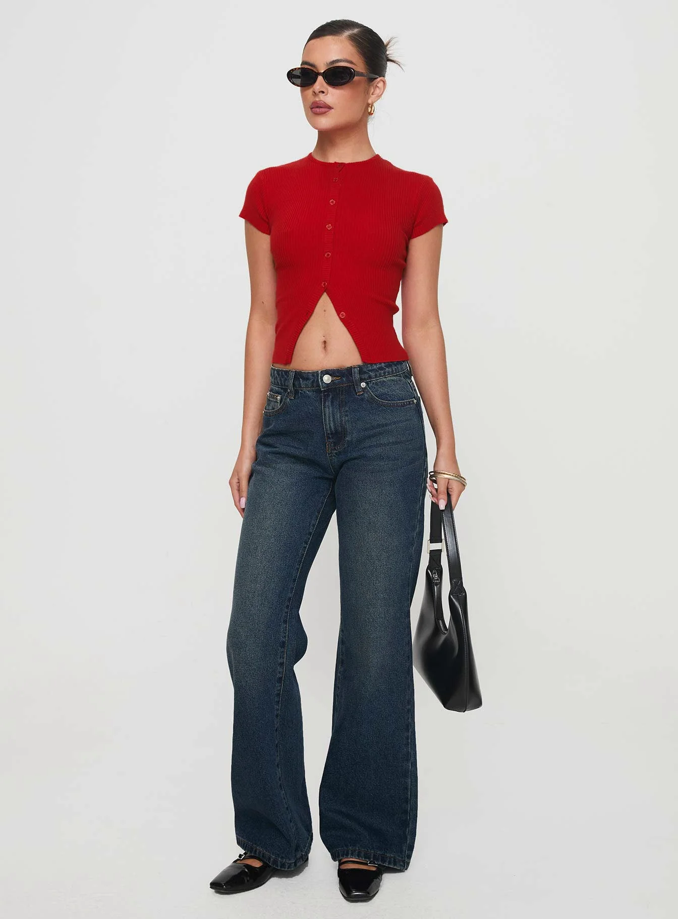 Suzu Knit Top Red