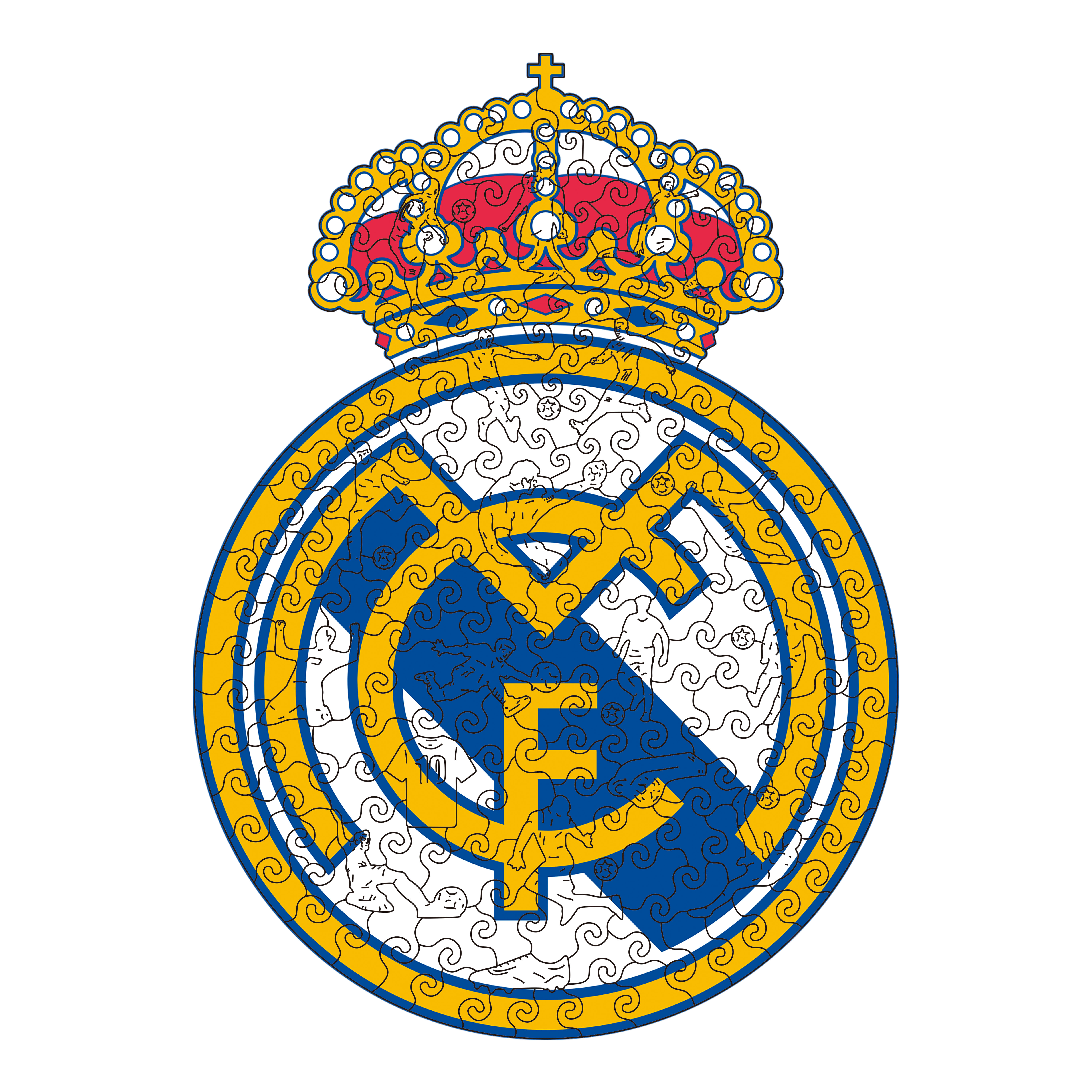 Real Madrid Logo Wooden Jigsaw Puzzle