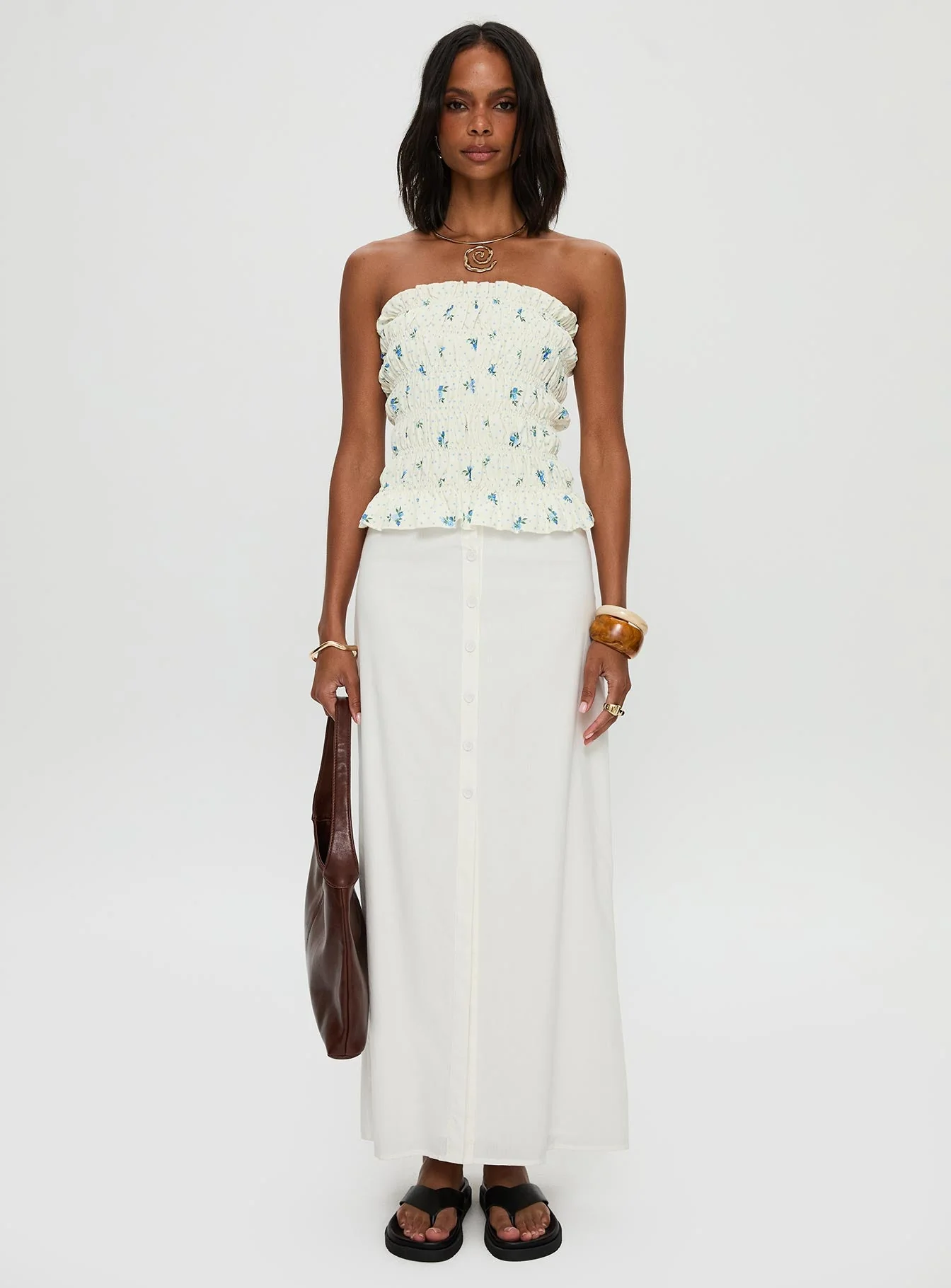 Jasmira Maxi Skirt White