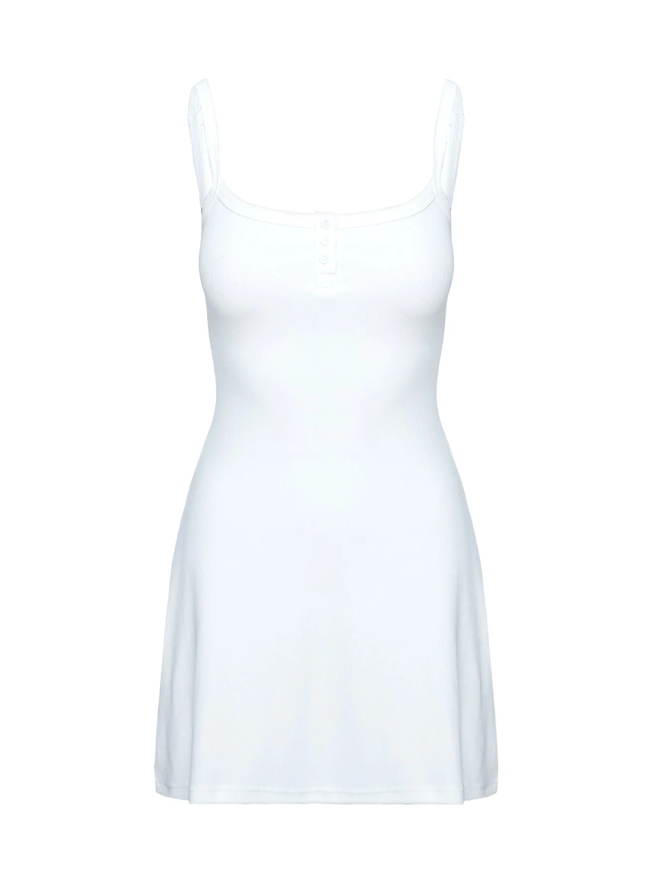 Baseline Rib Mini Dress White