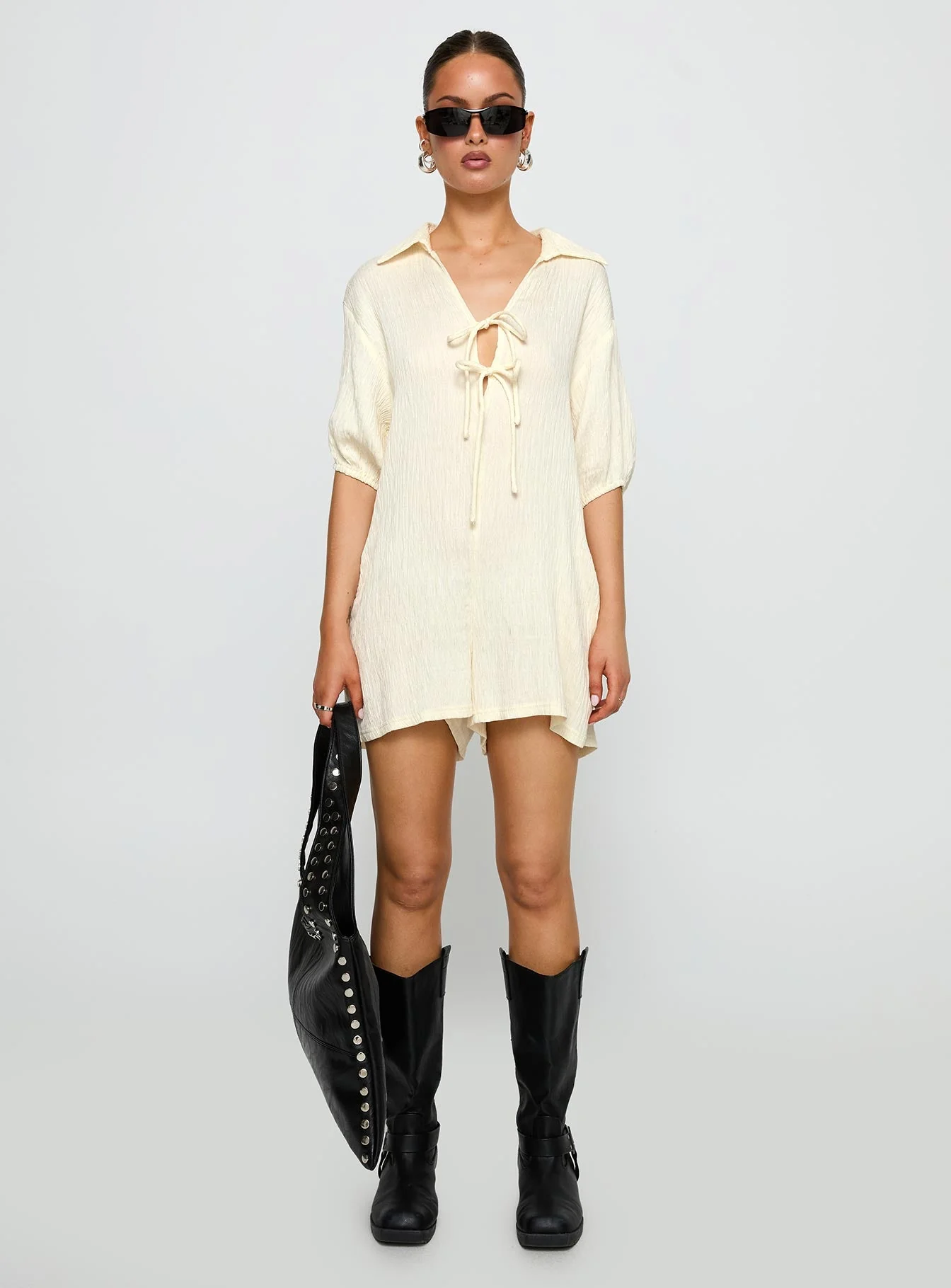 Power Move Romper Beige