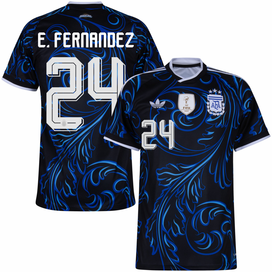 E. FERNANDEZ #24 Argentina Away Jersey World Cup 2026