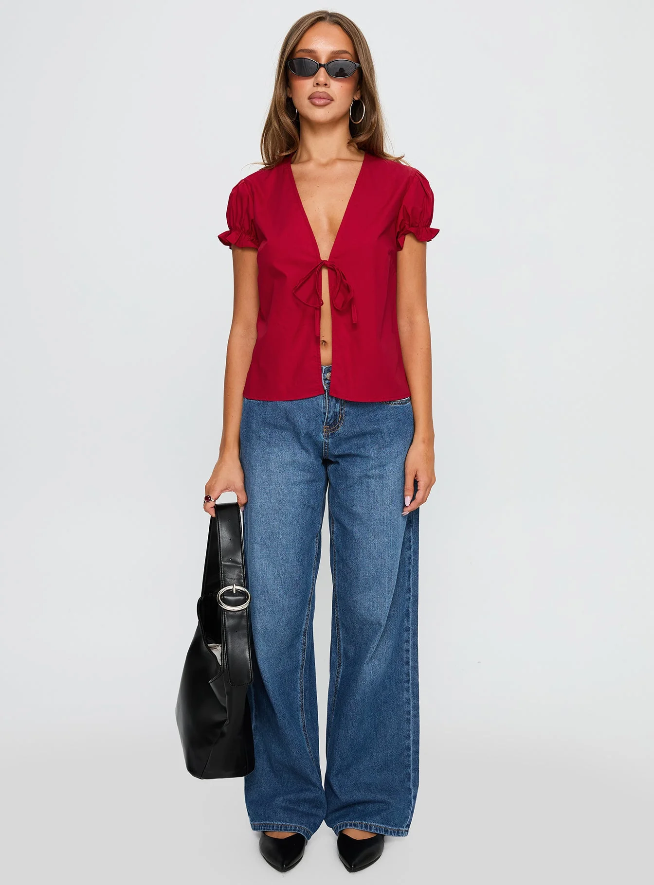 Starstruck Tie Up Top Red