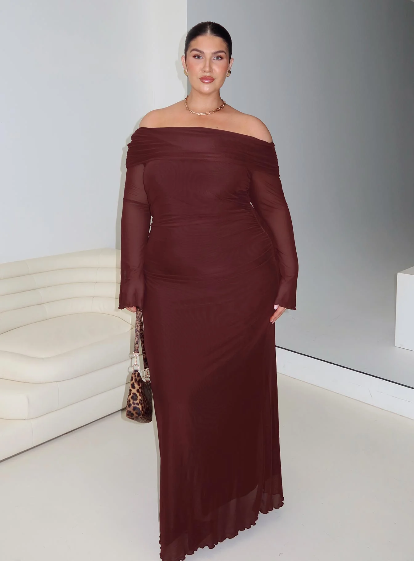 Consideration Maxi Dress Chocolate Curve