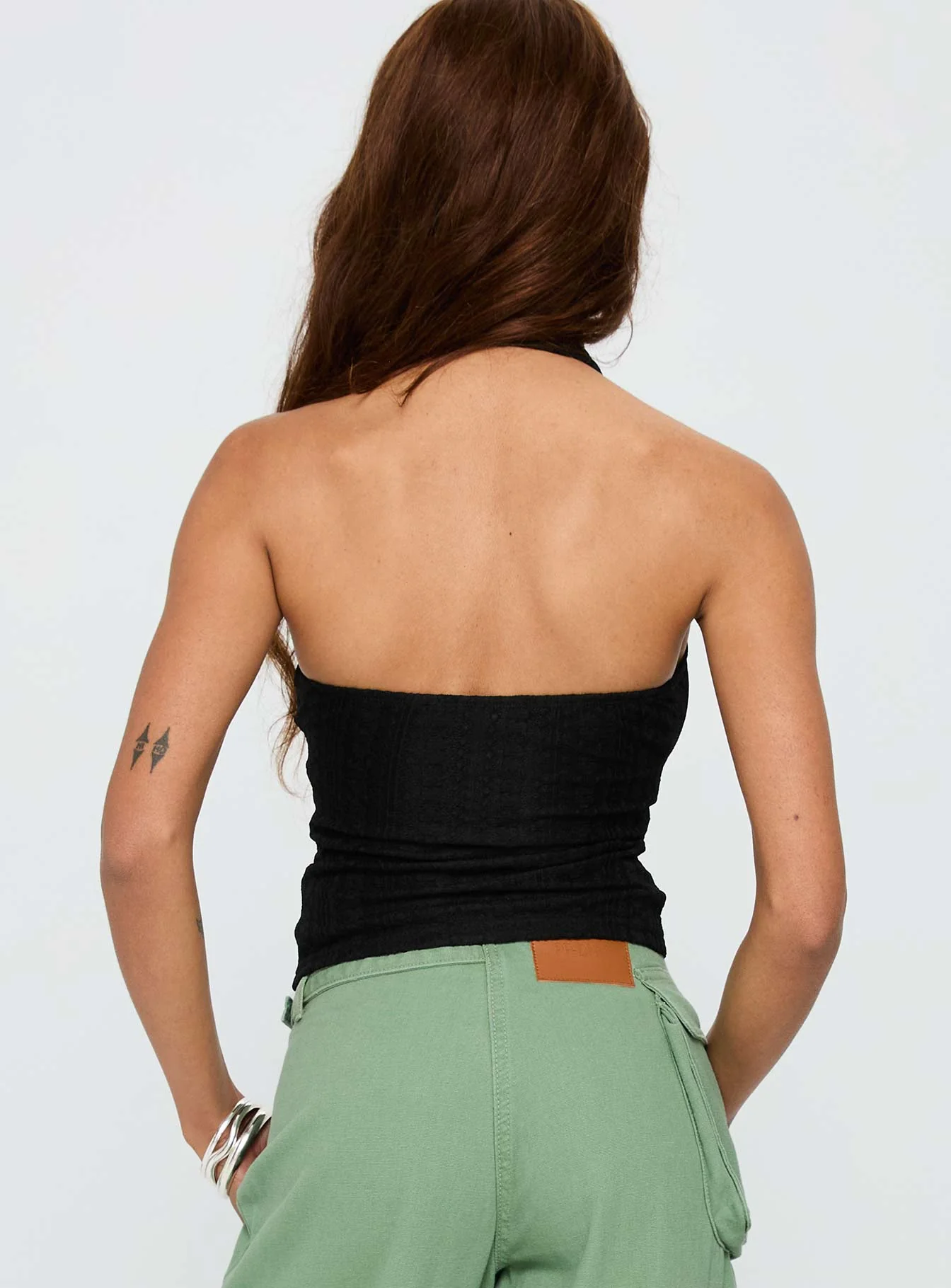Just Talk Button Up Top Black
