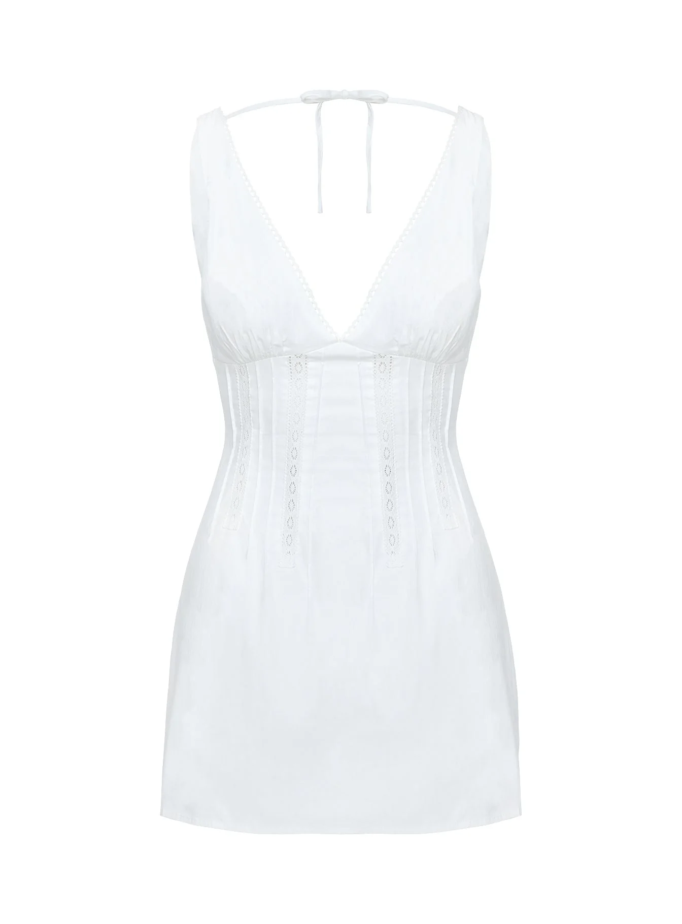 Austria Drop Waist Mini Dress White