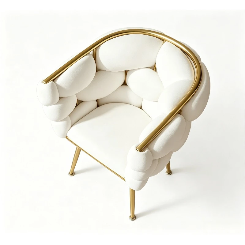 Bubble makeup stool, velvet