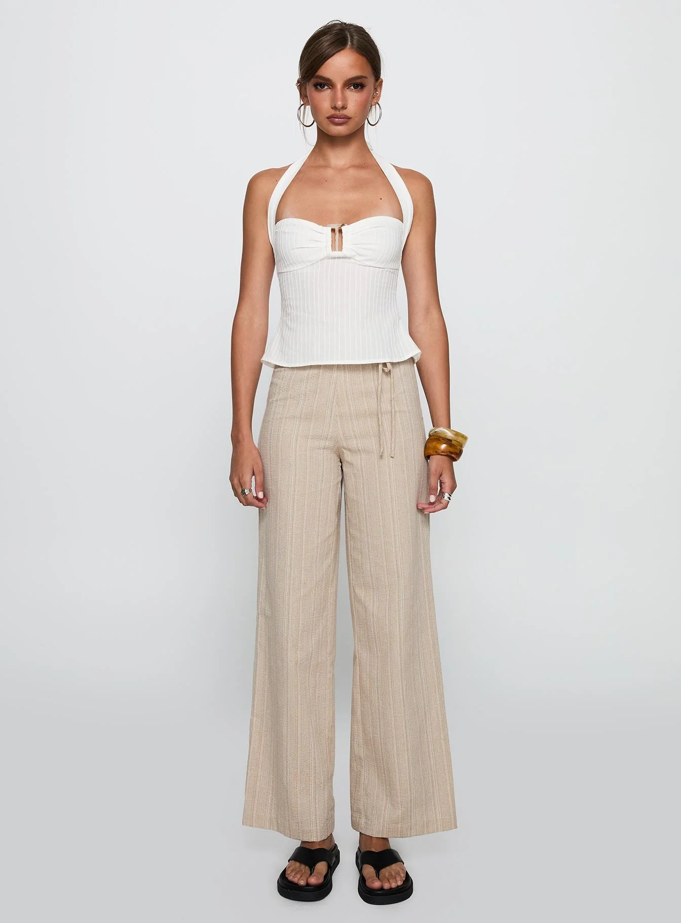 Isabetta Halter Top White