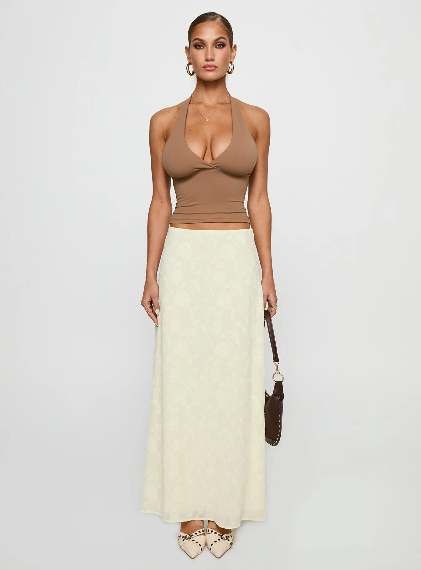 Su Casa Low Waist Maxi Skirt Yellow