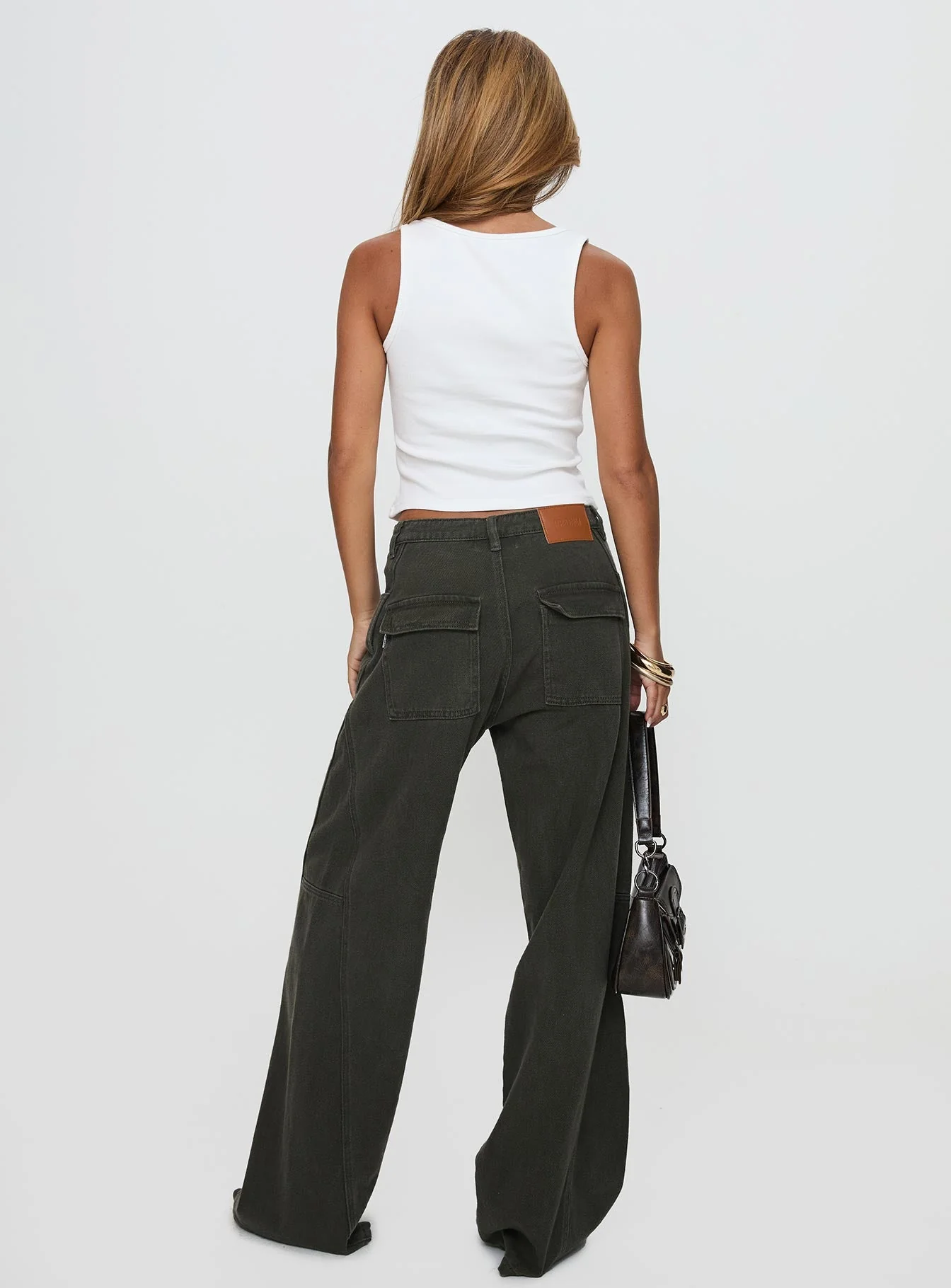 Bruiser Tie Waist Jeans Green Petite