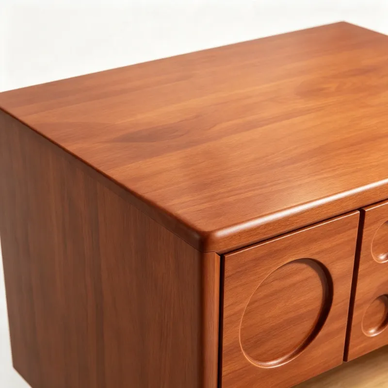 Geometric carved nightstand(18.9