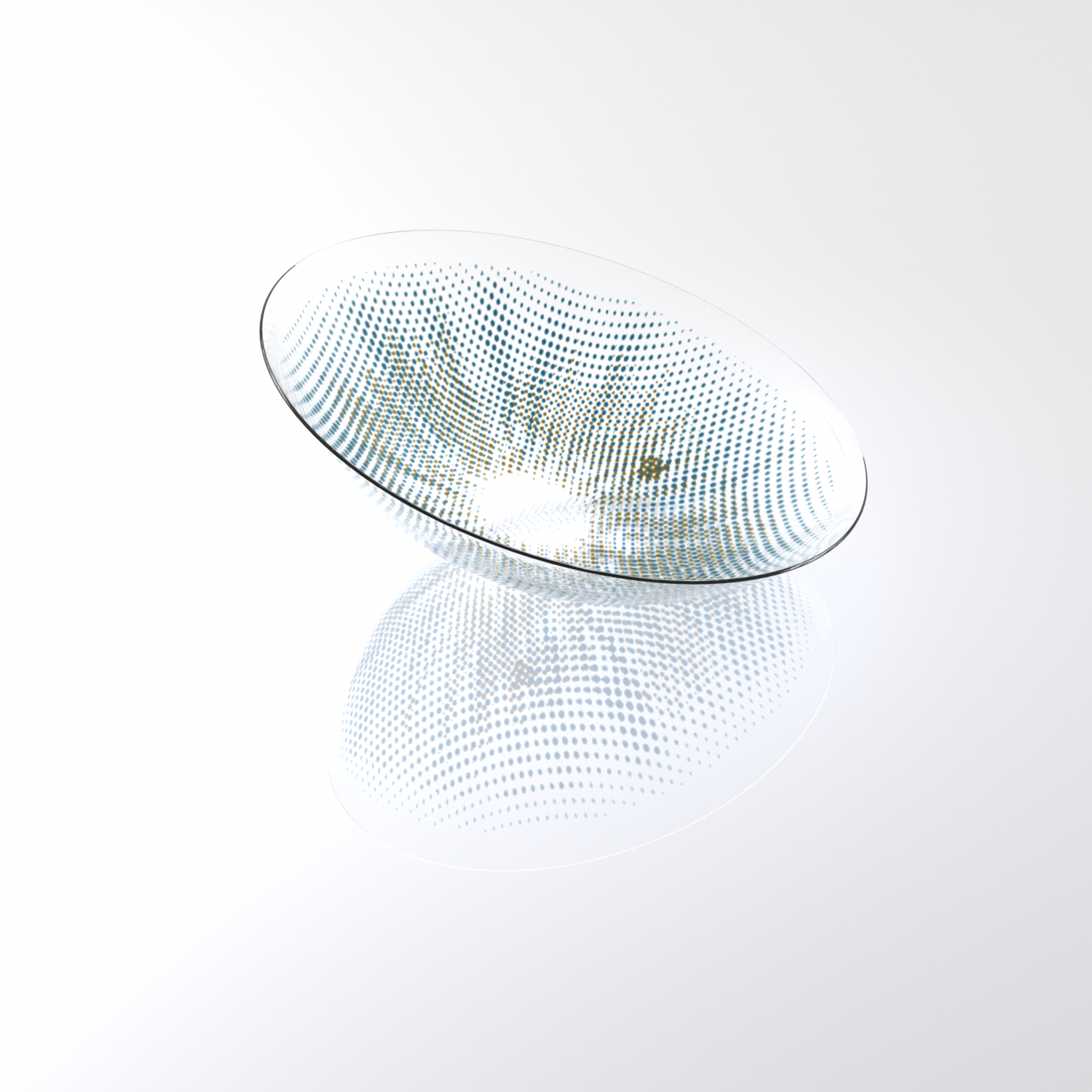 BONVIRO Icy Blue Gold Grid Colored Contact Lenses | Frosted Crystal Daily Wear, 6 Months Wear
