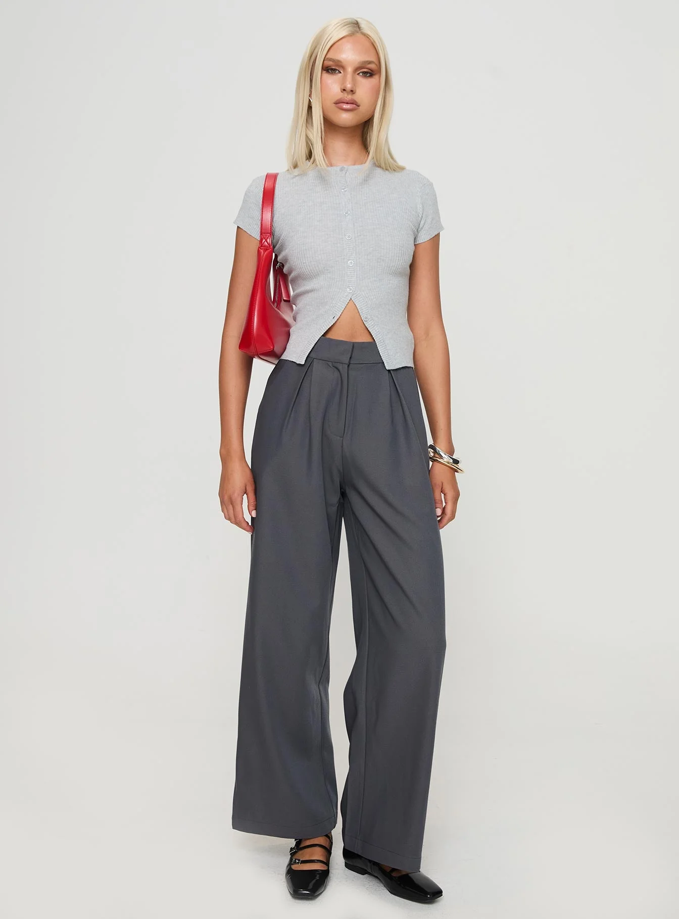 Suzu Knit Top Grey
