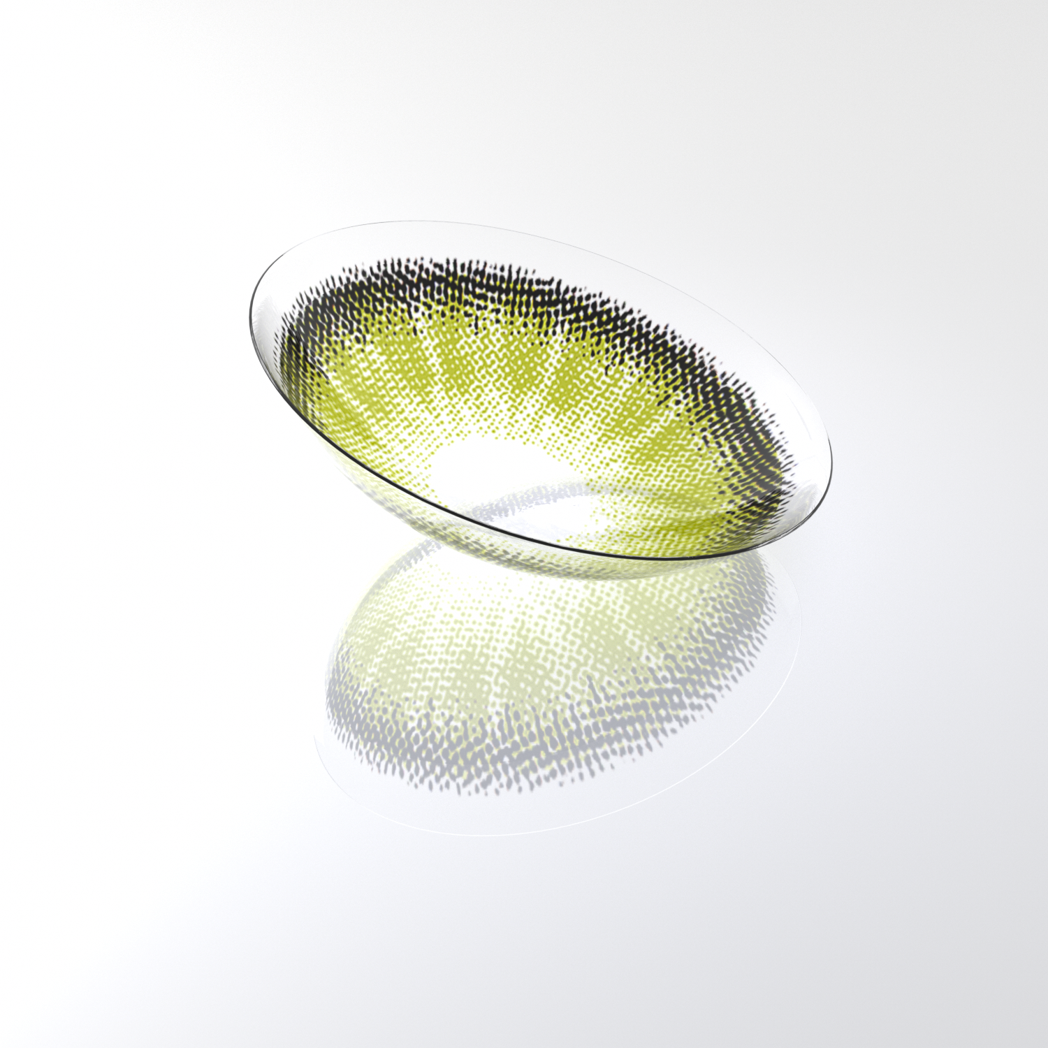 BONVIRO Matcha Bloom Contacts - Fresh Olive & Forest Green Gradient, Matcha-Bloom Pattern | 6 Months Wear