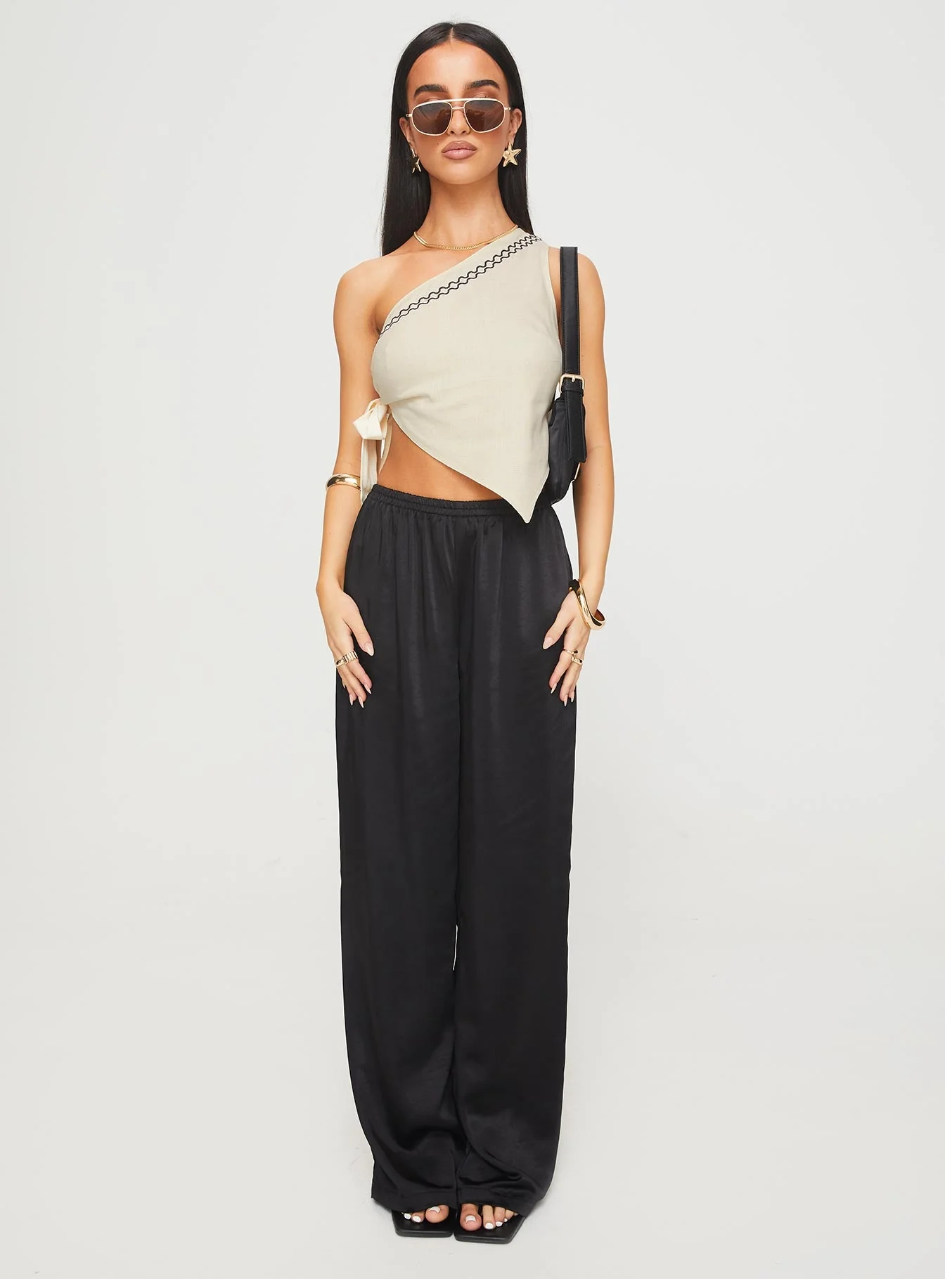 Frankle Top Cream/black