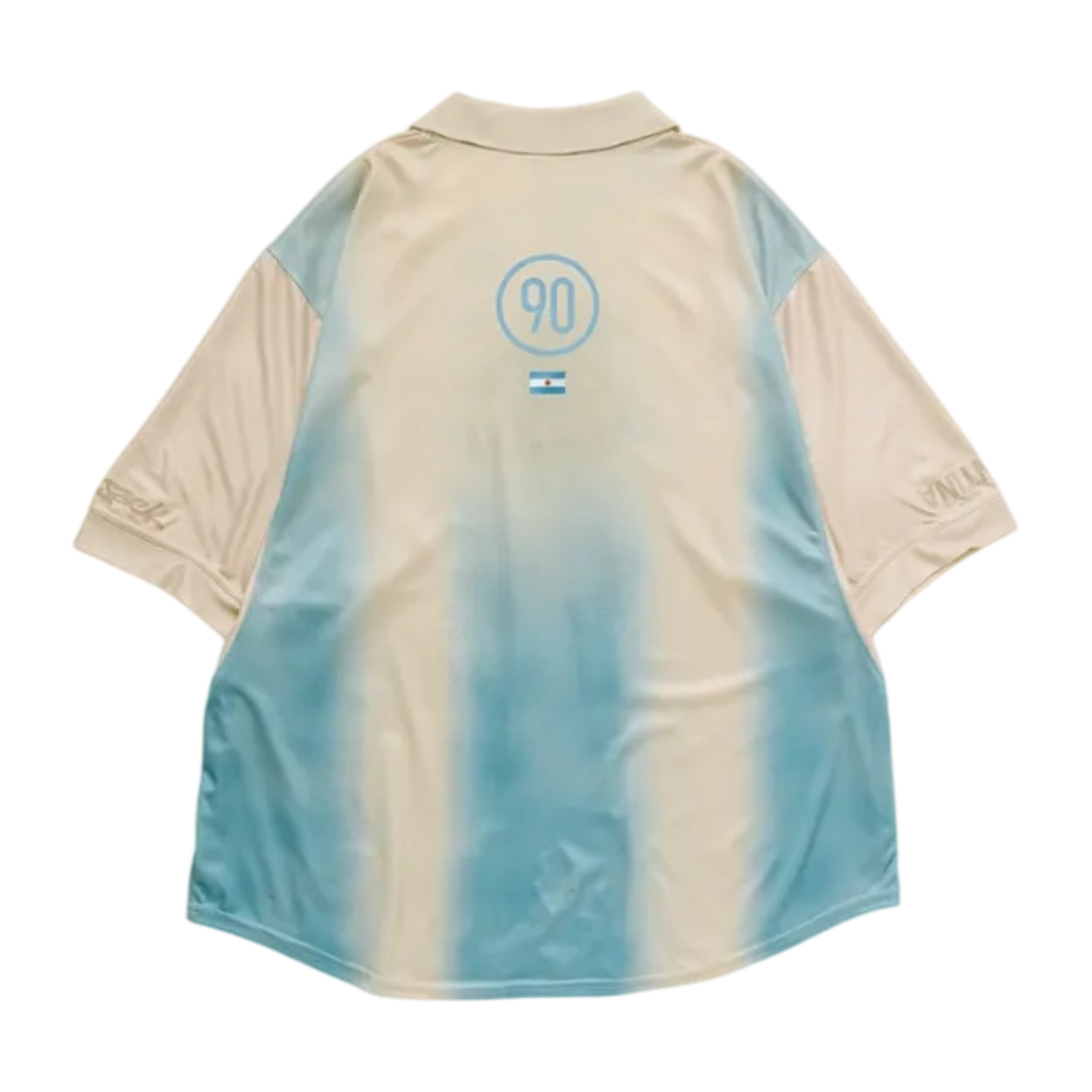 Travis Scott Cactus Jack x Nike Argentina Total 90 Retro Jersey Light Blue&White
