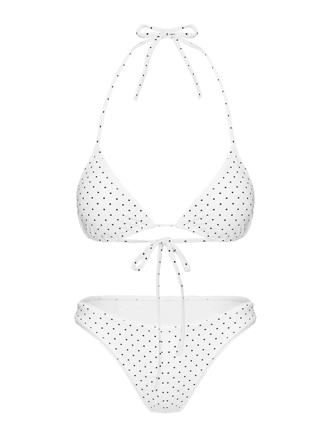 Jenner Triangle Bikini Top White / Black