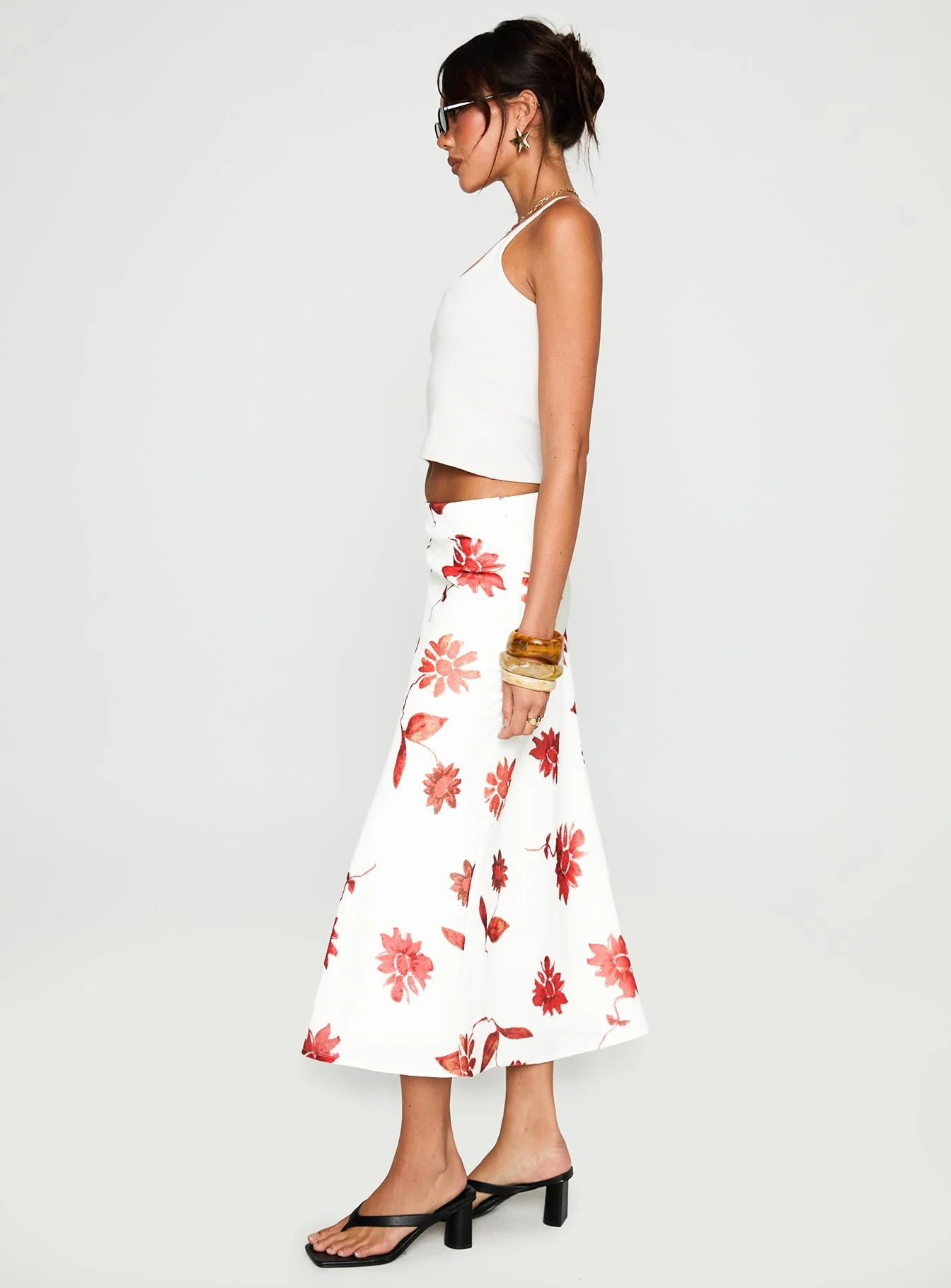 Sun Soaked Midi Skirt Multi