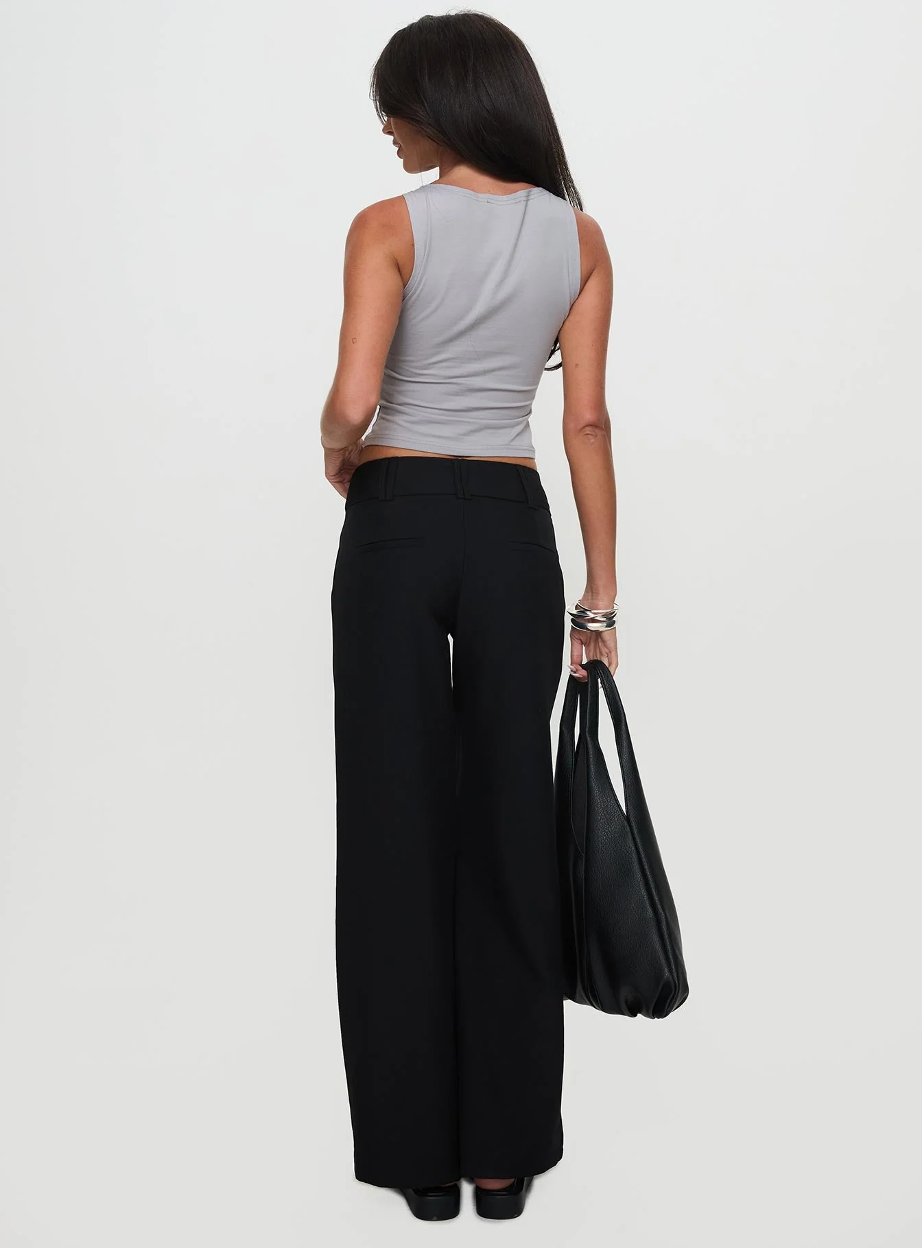 Two Lovers Low Rise Pants Black Petite