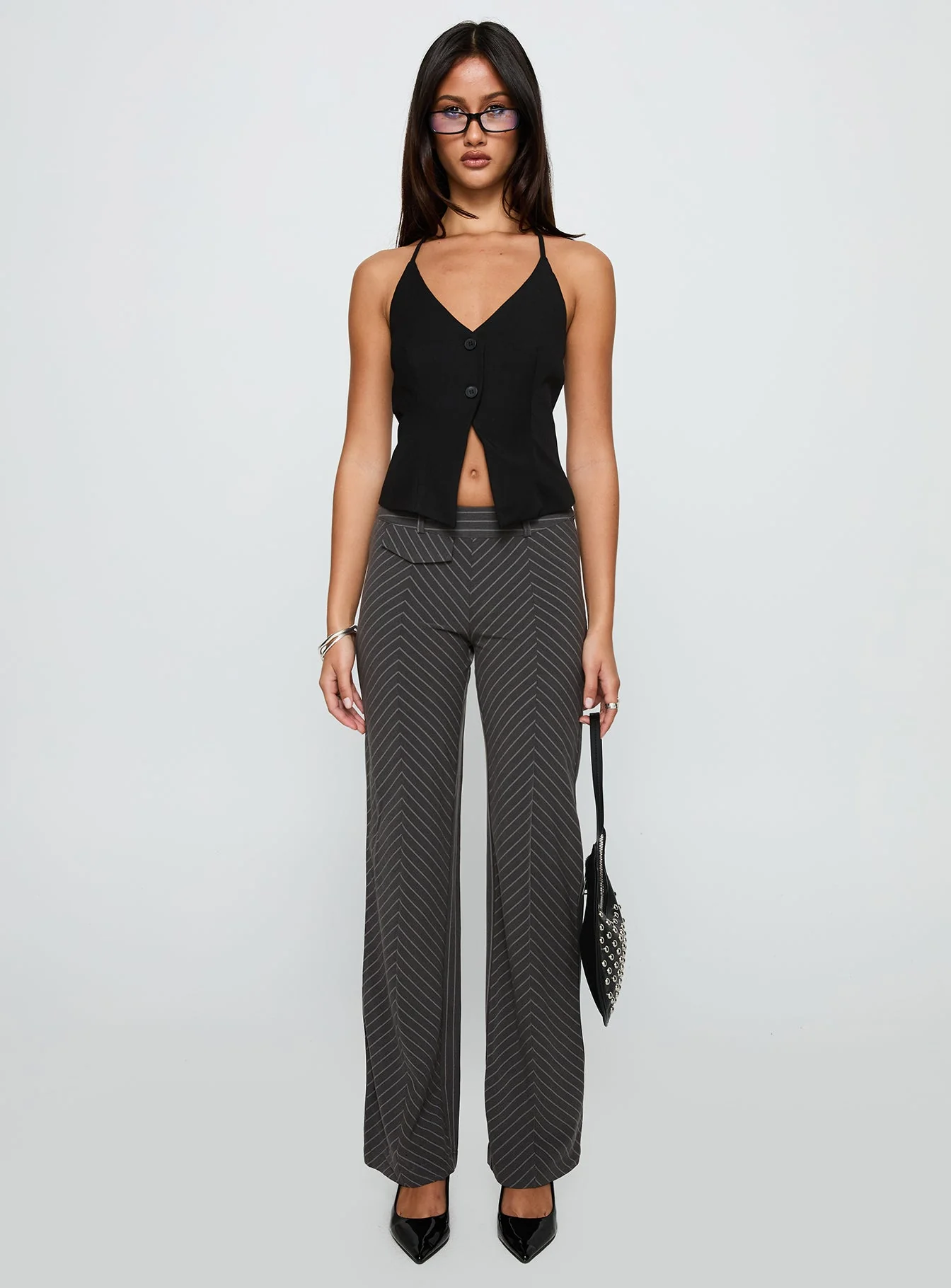 No Sleep Halter Top Black