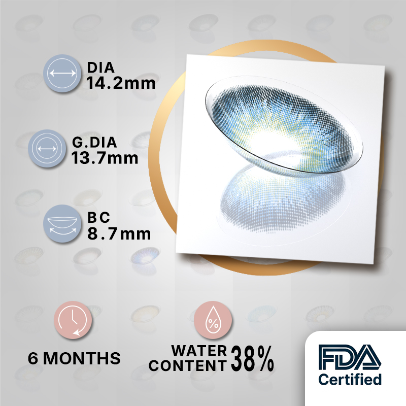 BONVIRO Glacier Green 6-Month Wear Colored Contact Lenses