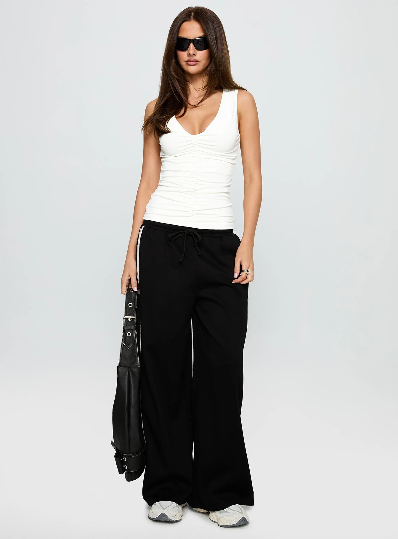 Loving Is Easy Ruched Top White