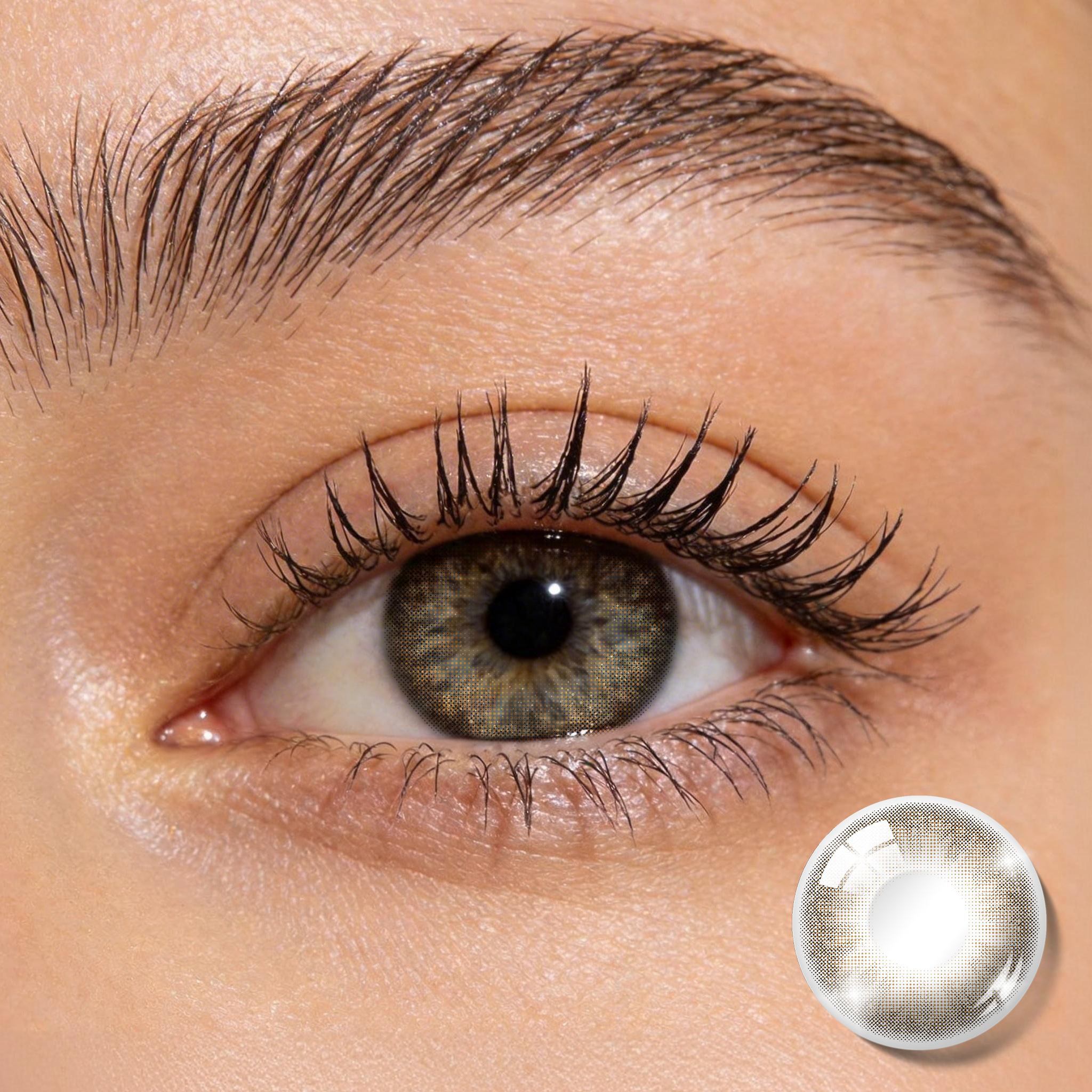 BONVIRO Golden Siren Colored Contacts – Radiant Hazel Lenses for Dark Eyes | 6 Months Wear