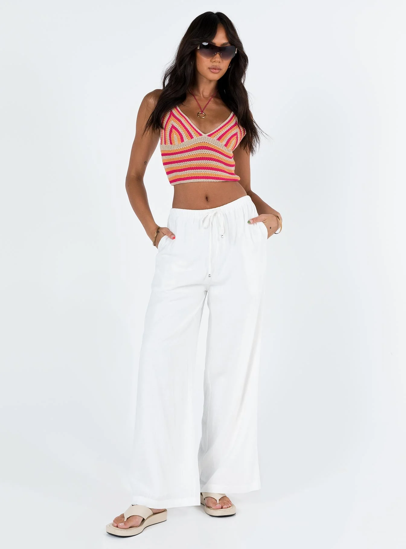 Ogilvie Linen Blend Pants White