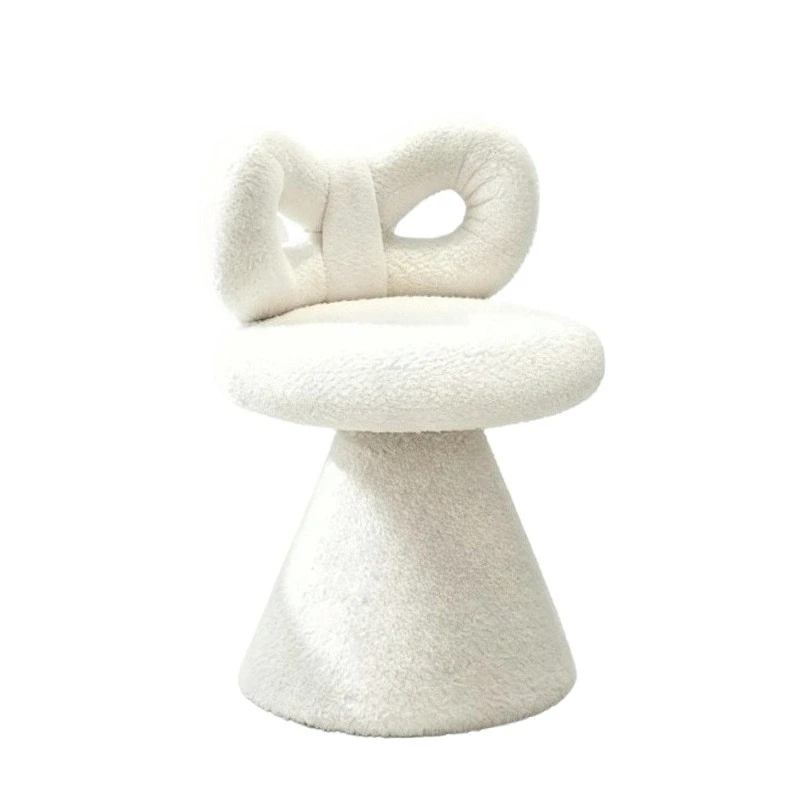 Bowknot Round Makeup Stool