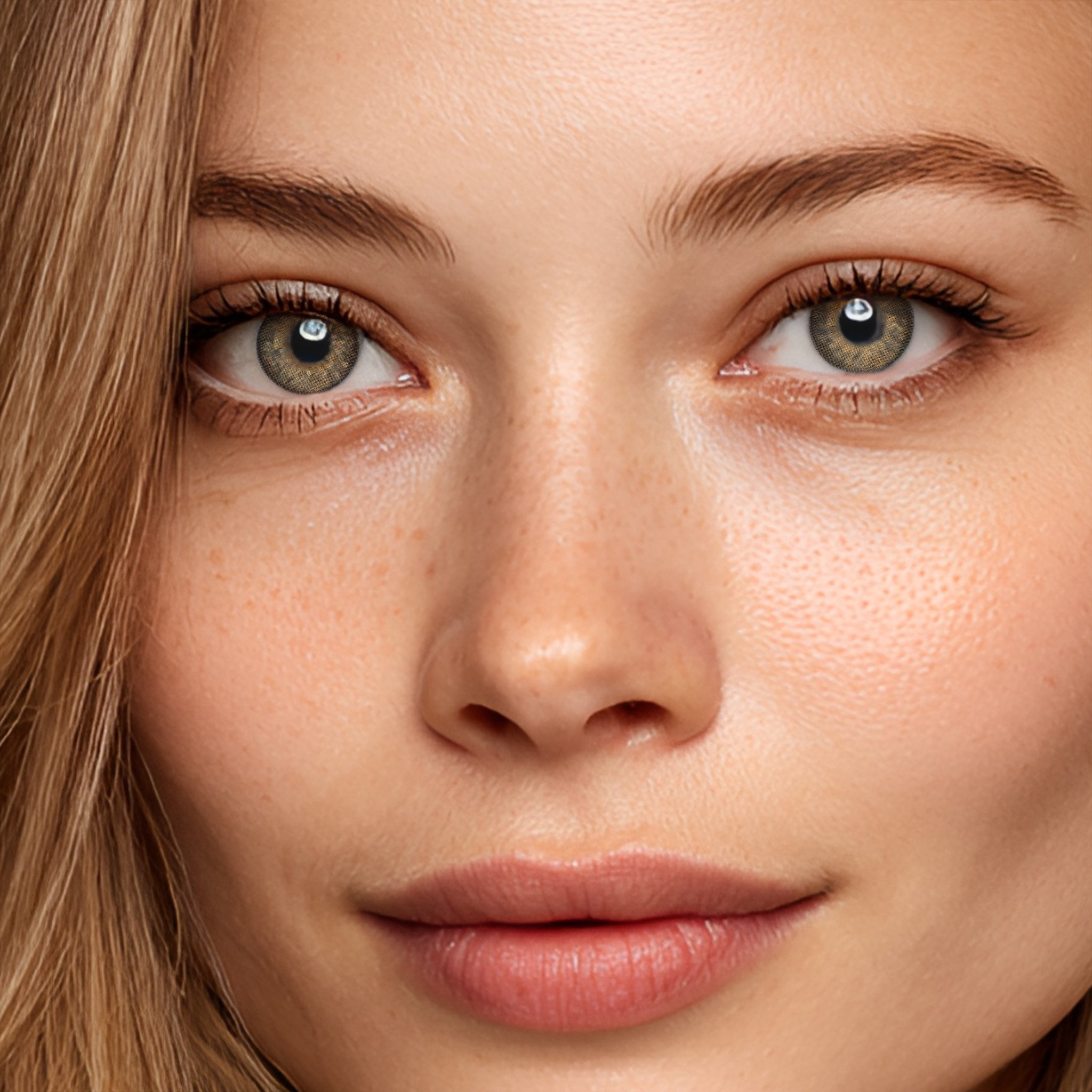 BONVIRO Soft Tea Brown Colored Contacts – Golden Hazel Blend for Dark Eyes | 6 Months Wear