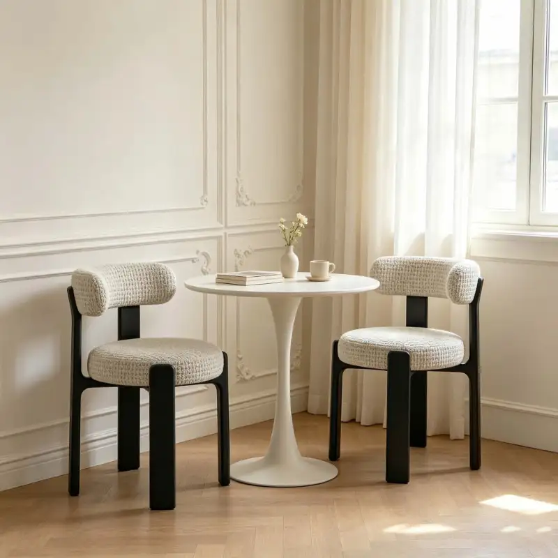 Heavy fabric dining chair
