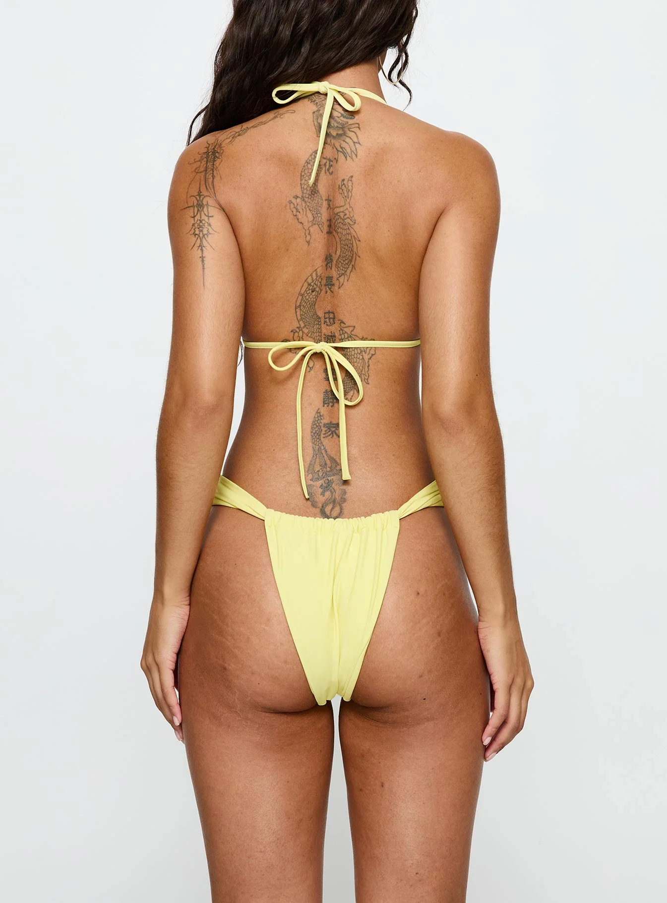 A Good Time Triangle Bikini Bottoms Yellow