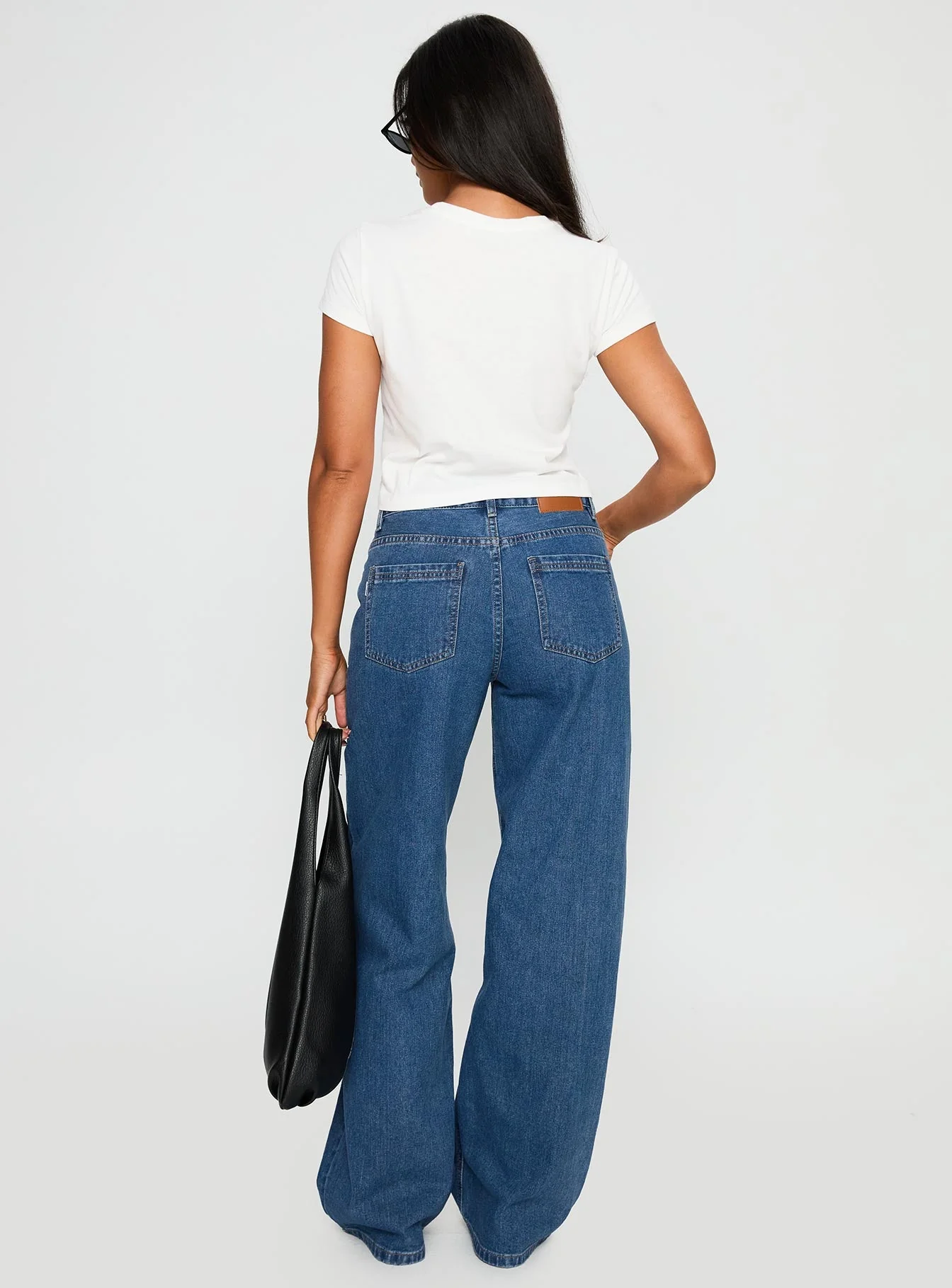 Taji Wide Leg Jeans Dark Blue