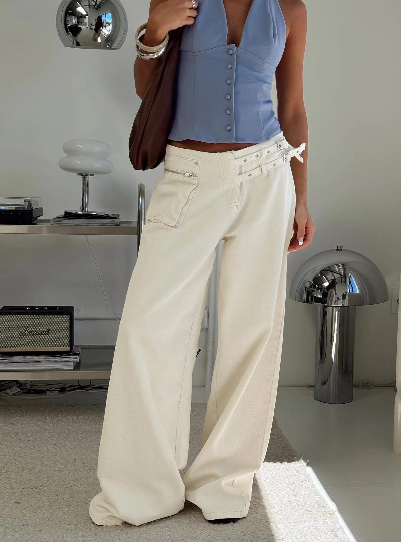Paltrow Cargo Jeans Cream