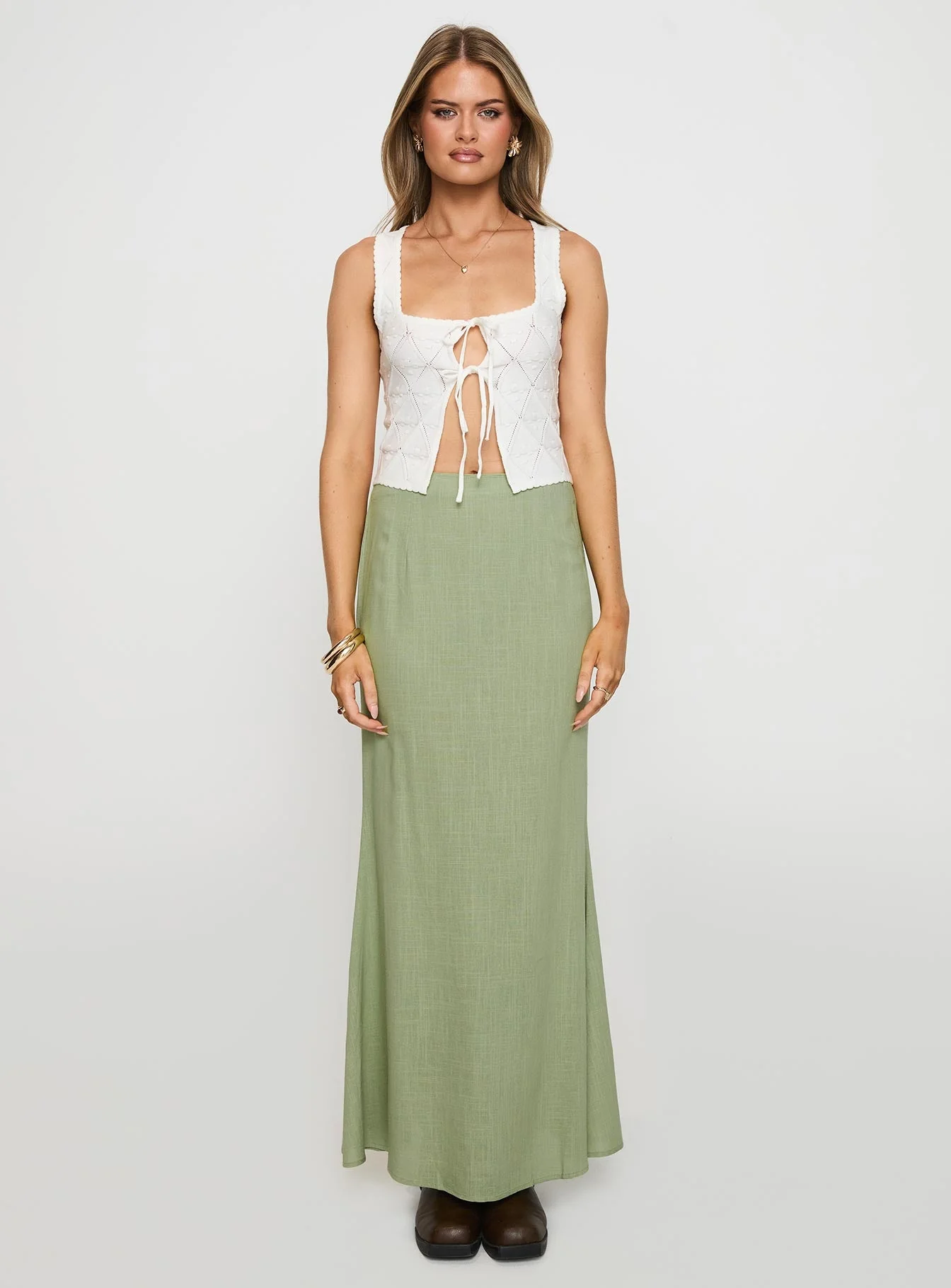 Giulia Knit Top White
