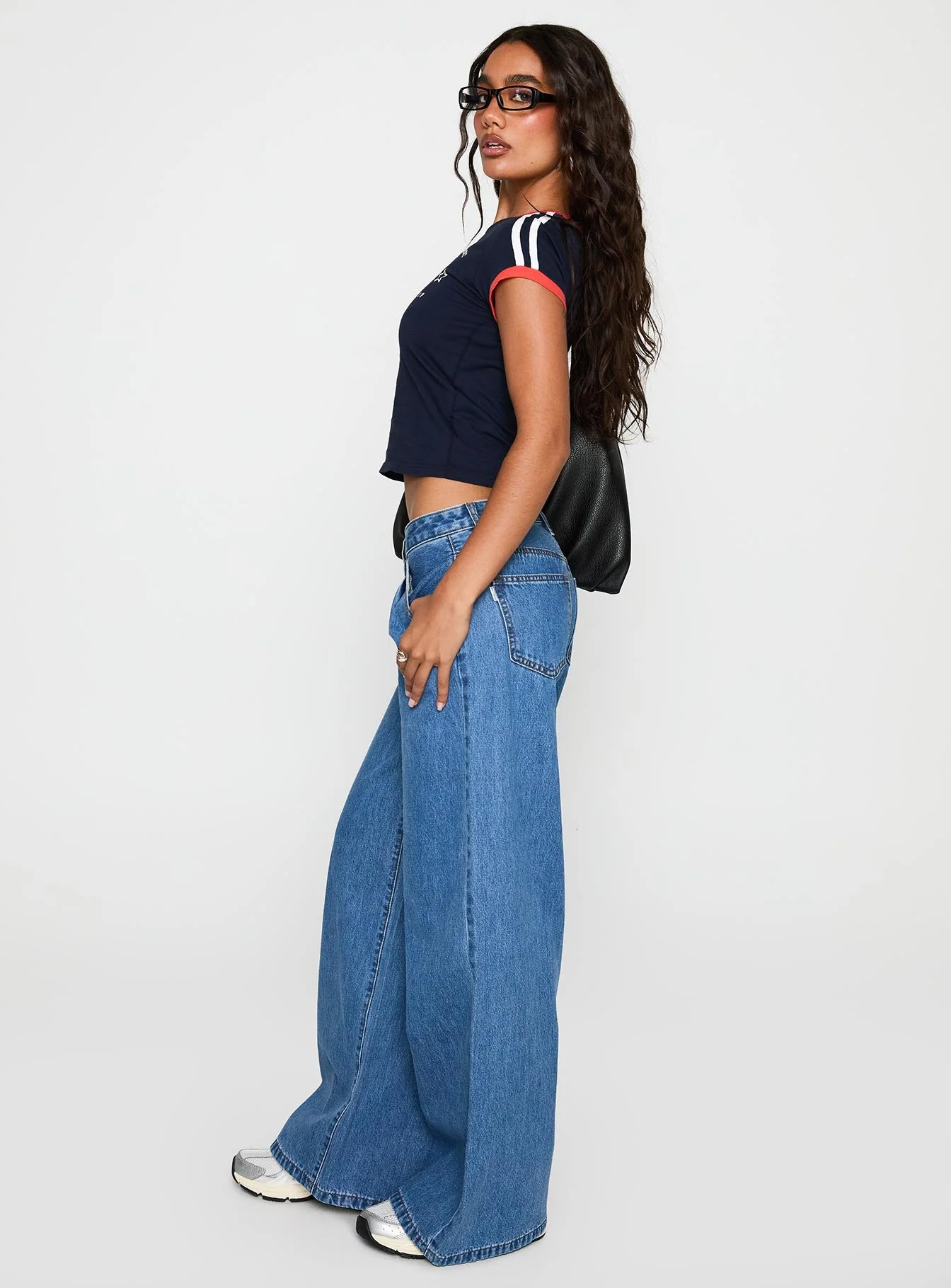Supercut Pleat Jean Mid Blue