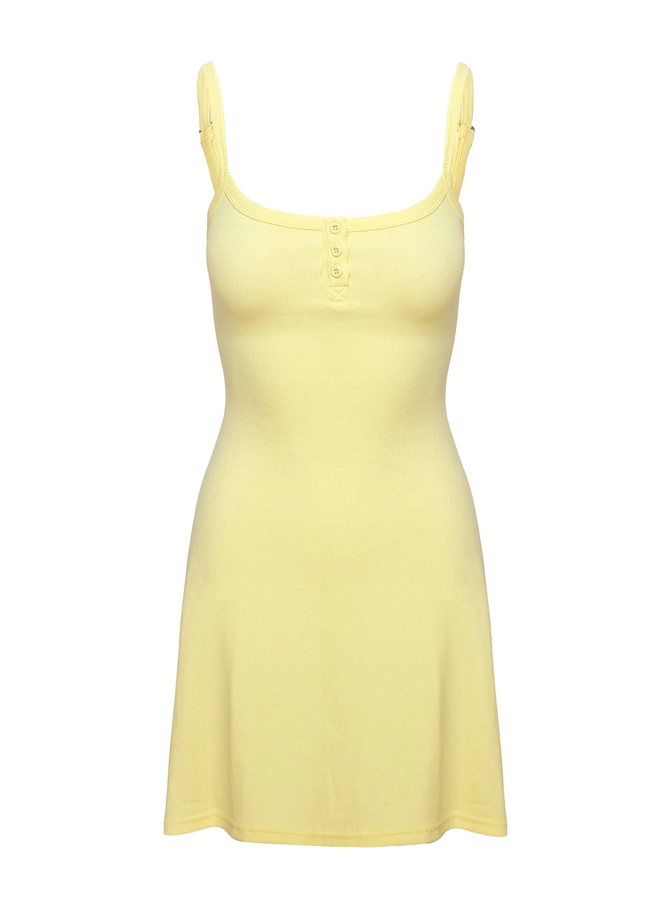 Baseline Rib Mini Dress Yellow