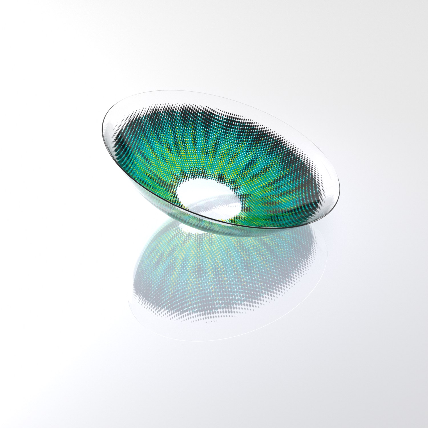 BONVIRO Teal Aura Halation Colored Contact Lenses – Vibrant Teal & Emerald Green Contacts for Dark Eyes | 6 Months Wear