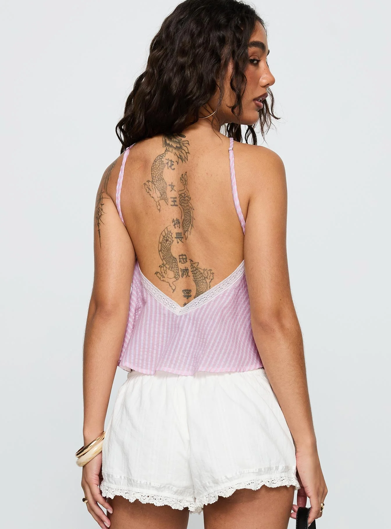 Jezabele Halter Top Pink Stripe