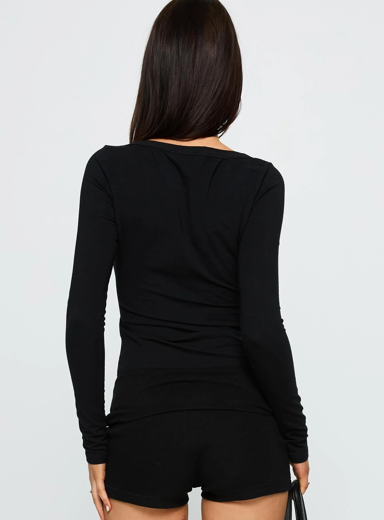 Count Me In Long Sleeve Top Black