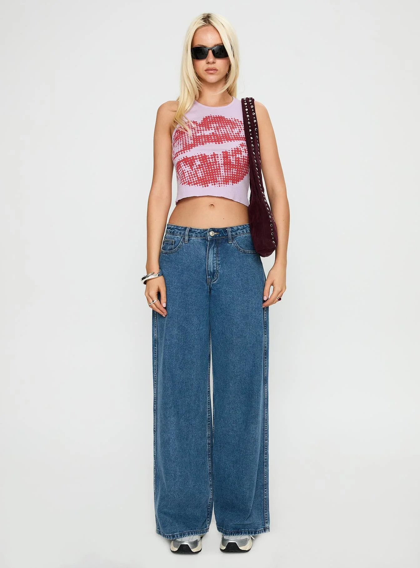 Kiss Of Love Graphic Top Purple